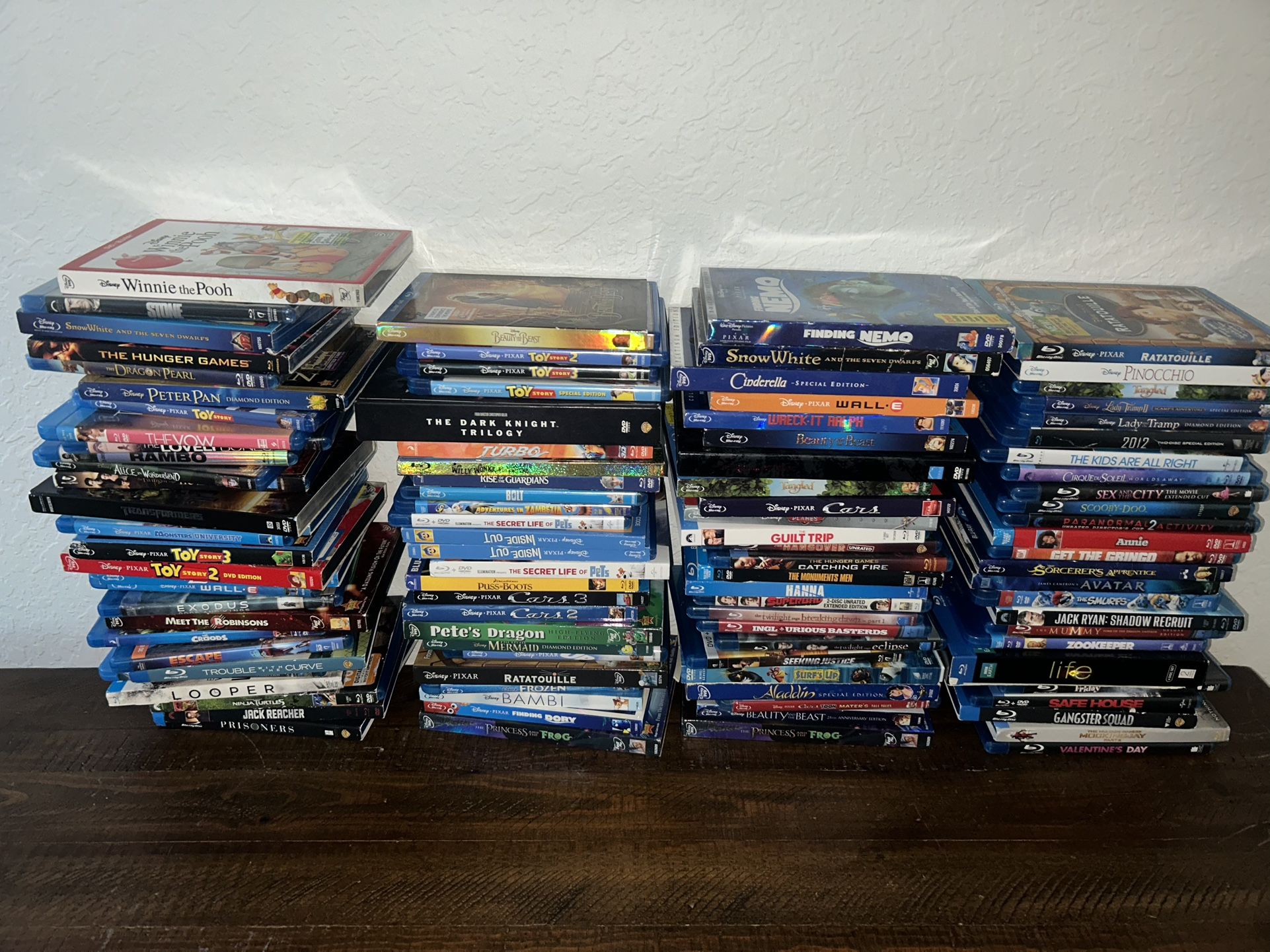 103 Blue Ray Huge Lot DVD Disney Movies Children Cartoon Etc