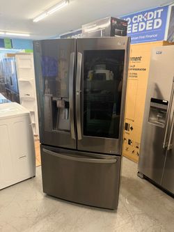 LG Refrigerator Black Stainless 3 Door with Showcase Door