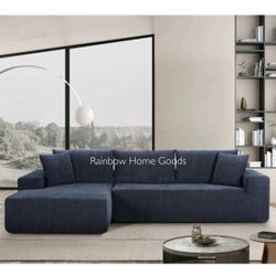 Lounge Style Frameless L-Shaped Sectional Sofa Couch