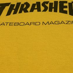 Yellow Thrasher Skateboard Magazine Size XL Tee Shirt 100% Cotton