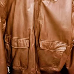 Mens Genuine Leather Bomber Jacket