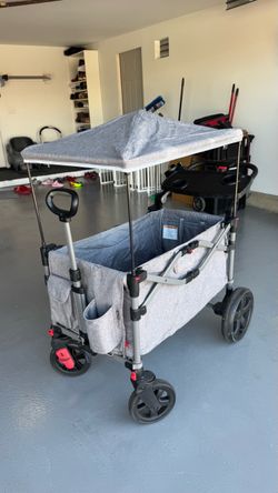 Stroller wagon with shade