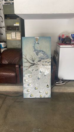 Peacock hanging frame