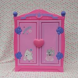 Build A Bear Clothes Storage Beararmoire Case Wardrobe Armoire Pink