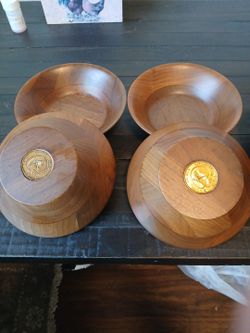 Vintage walnut bowls