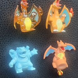 Pokémon Charizard, Blastoise 1999 BP Banpresto 1” Mini Figures Vintage Pokemon