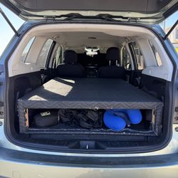 SUV wood platform bed with mattress