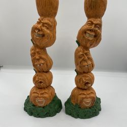 Pumpkin Head Candle Holders