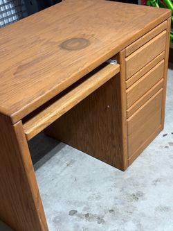 Oak Desk (42” L x 25.5” W x 30” H)