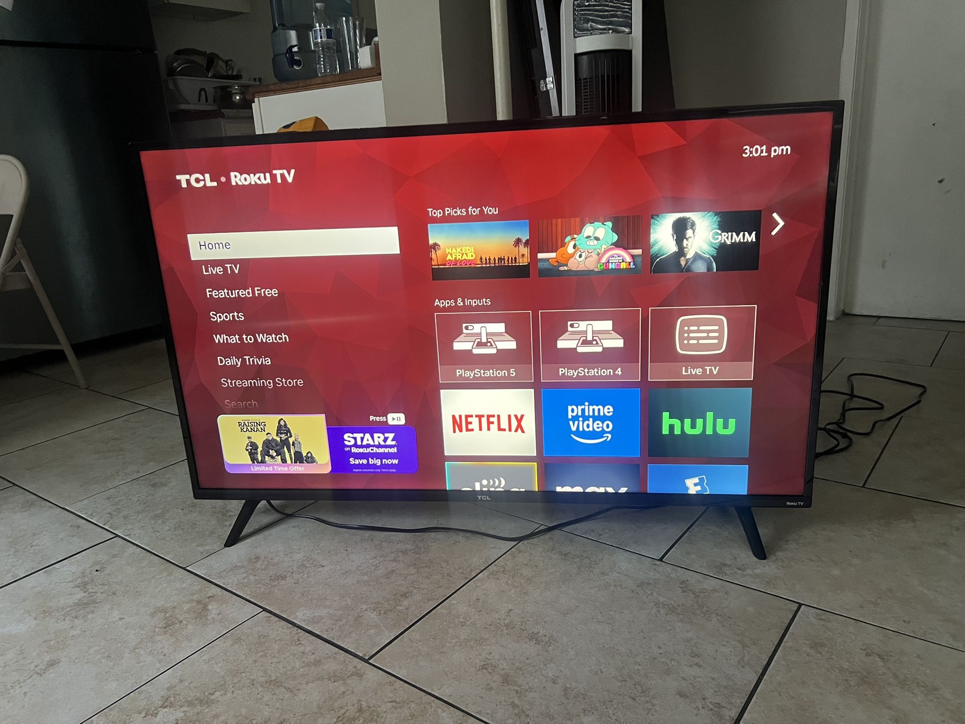 50 Inch 4K Roku TCL Smart TV