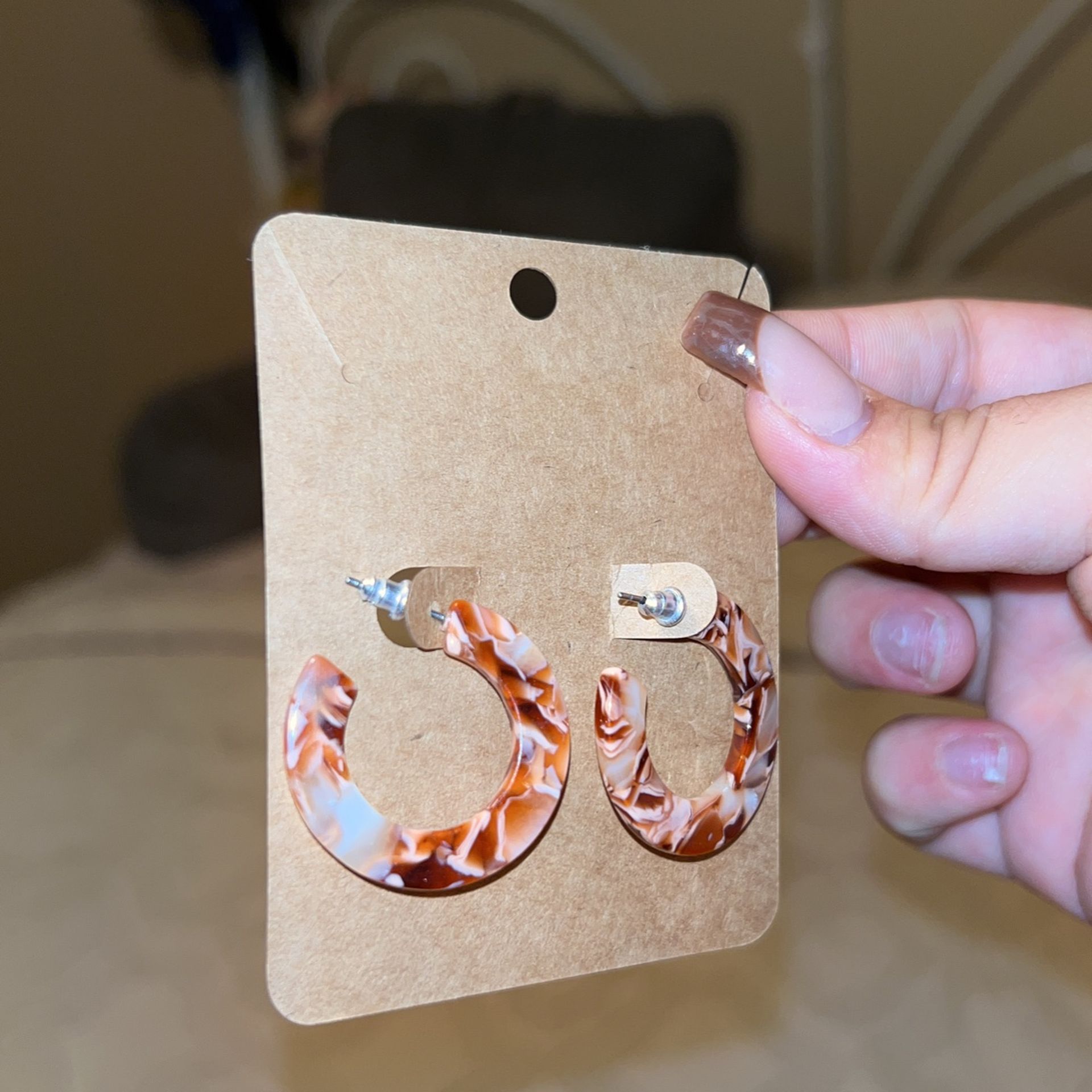 Artist Made Resin Hoops 