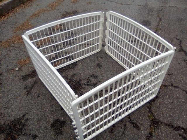 Dog Pet Pen White Plastic
