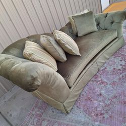 Mid Century Green Color Velvet Very comfortableSofa