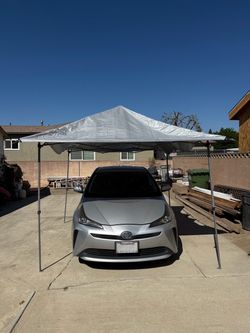 Coleman 10’x10’ Pop-Up Canopy w/ NEW Silver Tarp – Shade Tent / Easy Up