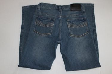 Boys Steve's Jeans 12 Dark Blue Straight Jeans Stretchy 