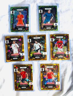 Lote 7 Tarjetas Panini Prizm Monopoly FIFA 2026 - Gerrard, Ribery, Villa