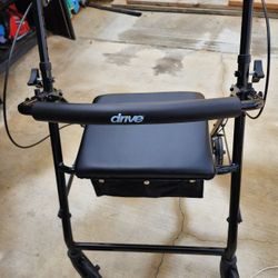 Drive Medical R726BK Foldable Rollator Walker With https://offerup.com/redirect/?o=U2VhdC5CbGFjaw==