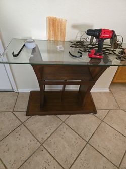 FREE Display table with heavy glass top