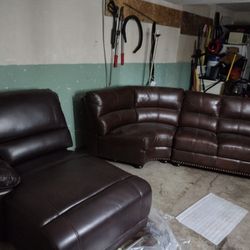 Brown New Furniture Leather Real Leather 