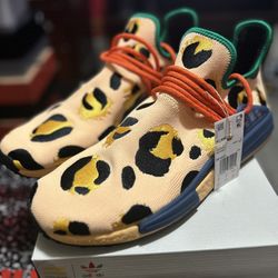 Adidas Pharrell X NMD Human Race 'Animal Print - Pulse Amber' HP3221 Size 13.5