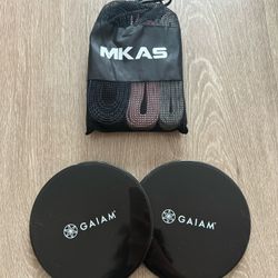 Fitness Resistance Bands and Abdominal Sliding Discs