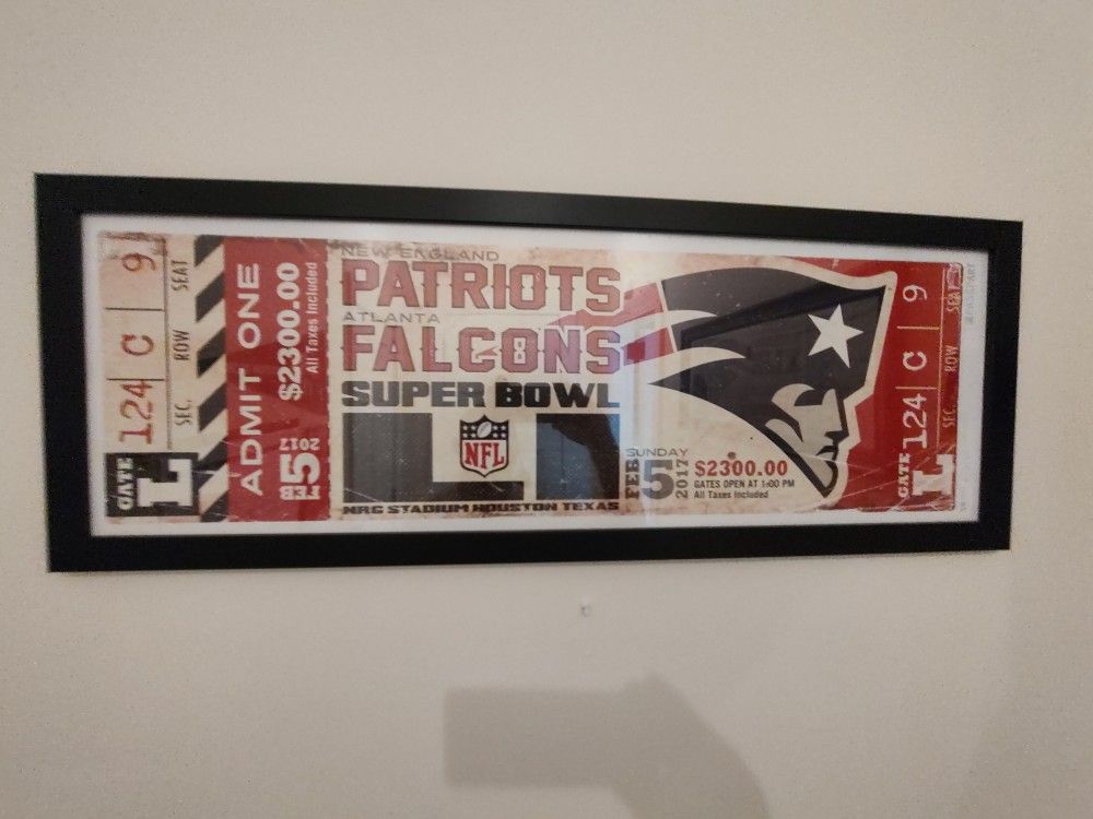 Framed New England Patriots Superbowl Poster