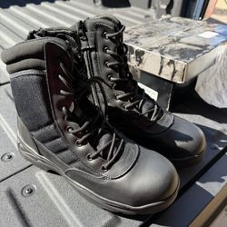NORTIV 8 Steel Toe Boots For Men Safety Industrial & Construction Military Work Boots Slip Resistant