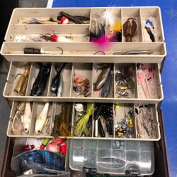 Fishing Tackle Box,Weights, And Lures