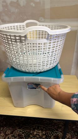Sterile container and laundry basket