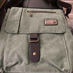 Canvas Cross Body Messenger Bag Purse Travel Organizer Green 
