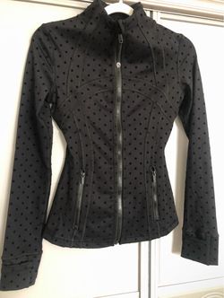 Lululemon Black Polka Dot Print Define Jacket Top