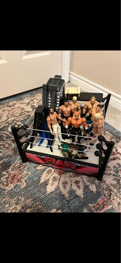 Wrestling ring and wrestlers
