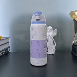 owala 24oz/32OZ Insulated Stainless Steel Water Bottle Double-Layer Kettle With Straw Vacuum Flasks For Sports Travel