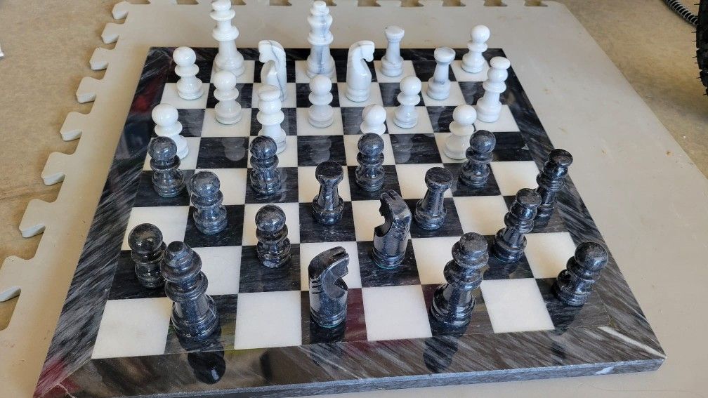 Handmade Marble Chess 16" × 16"