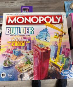 Monopoly Builder Board Game, Board Games for Kids and Adults
