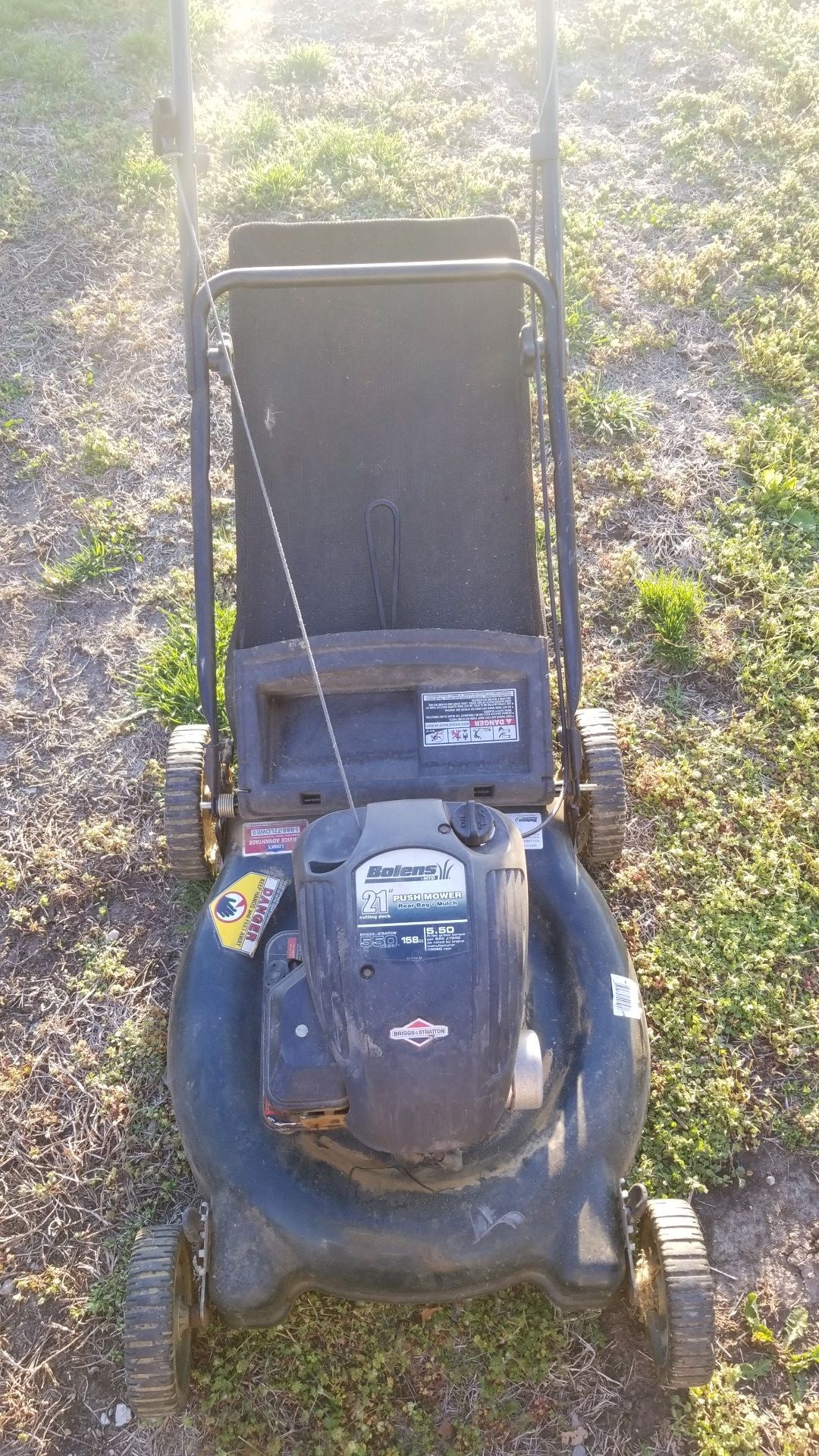 21" mower with bagger