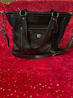 Coach Black Leather r  Shoulder CrossbodyBag