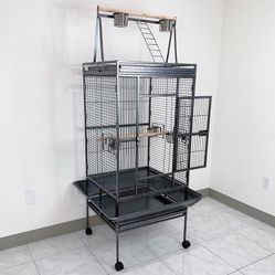 (New in box) $155 Large Bird Cage 68” Tall with Rolling Stand for Parakeets, Parrot, Cockatiel, Chinchilla, Cockatoo