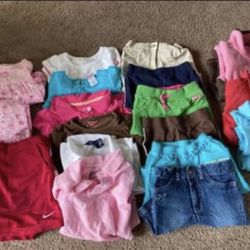 Girls 2T// 6 shirts, 2 pants, 1 Capri, 4 shorts, 1 skirt, 1 pair of pajamas, 2 jackets and 2 dresses