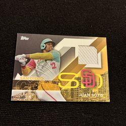 Juan Soto Topps 2024 Series One City Connect Jersey Relic Card CC-JSO