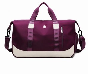 Lululemon Plum and White Athletic/Travel Duffle & Shoe Storage - NEW!