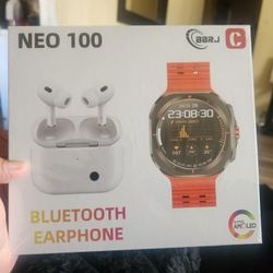 Smart watch and bluetooth earphone 