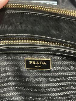 Prada Galleria Saffiano Leather Double Zip Bag, Small, Gray, Authentic  $3900