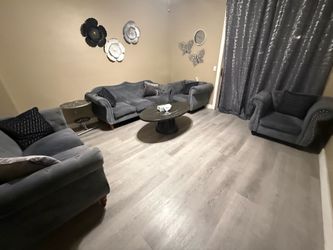 Sofas, Main and Side Tables, and Cushions