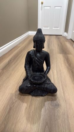 Black Buddha Statue  candle holder