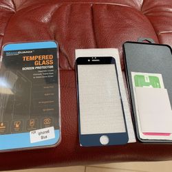 iPhone 6 Metallic Blue Tempered Glass Screen Protector.