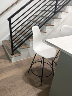 White Bar Stools - Moving Sale