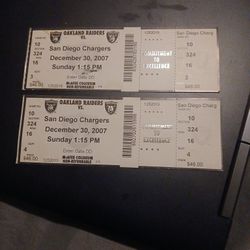 Vintage Oakland Raiders Tickets 