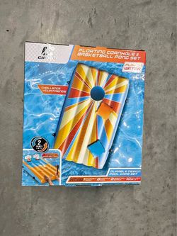 Cipton 35-inch Inflatable Pool Cornhole Set Toss Games for Kids and Adults