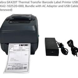 Zebra GK420T Thermal Transfer Barcode Label Printer